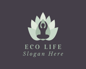 Yoga Lotus Petals logo design