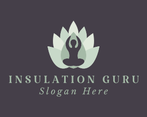 Yoga Lotus Petals logo design