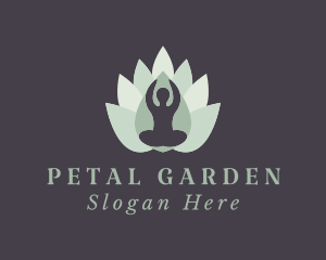 Yoga Lotus Petals logo design