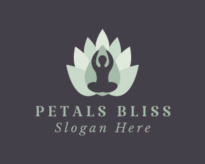 Yoga Lotus Petals logo design