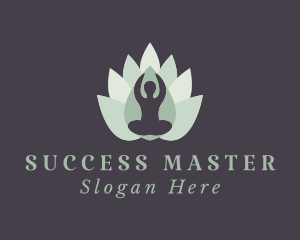 Yoga Lotus Petals logo design