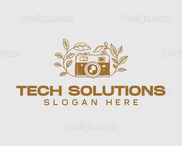 Camera Photography Plants Logo