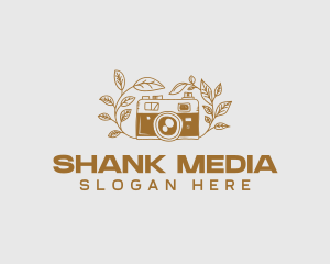 Camera Photography Plants logo design