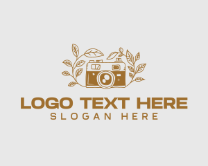 Photography - Camera Photography Plants logo design