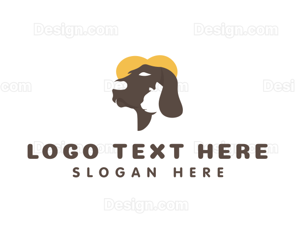 Dog Cat Pet Care Logo