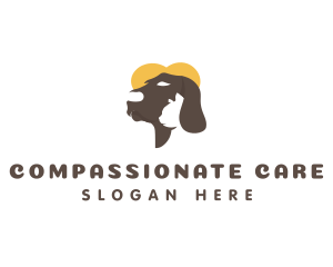 Dog Cat Pet Care logo design