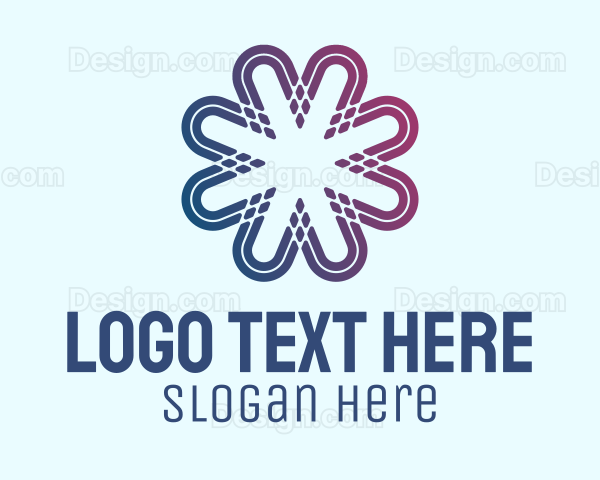 Gradient Flower Pattern Logo