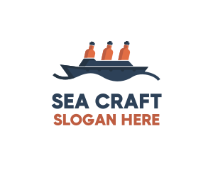 Bottle Ship Shipping logo