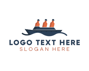 Bottle Ship Shipping logo