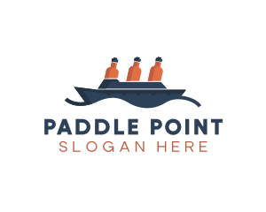 Bottle Ship Shipping logo design