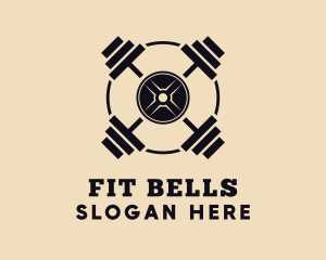 Barbell Gym Fitness Logo