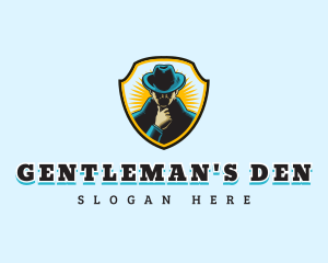 Detective Hat Shield logo design