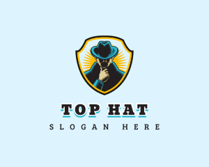 Detective Hat Shield logo design