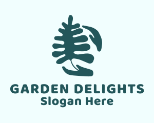 Leaf Gardening Hands logo design