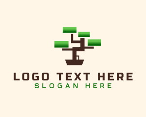 Square Bonsai Tree logo