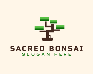 Square Bonsai Tree logo