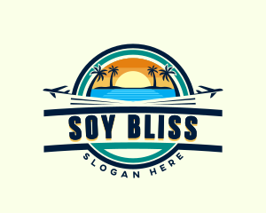 Tourist Beach Getaway Logo