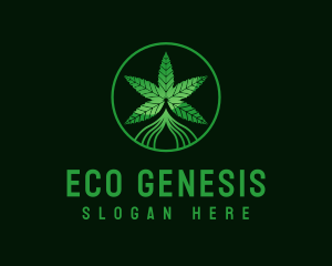 Herbal Hemp Plant logo design