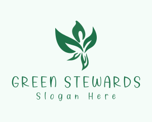 Green Plant Man logo design