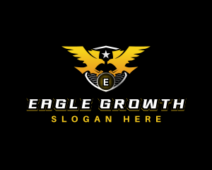 Eagle Wing Crest logo design