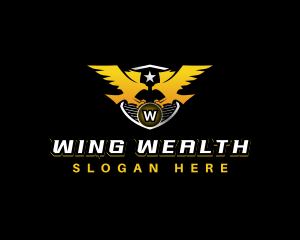 Eagle Wing Crest logo design