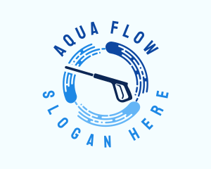 Blue Water Washer logo design