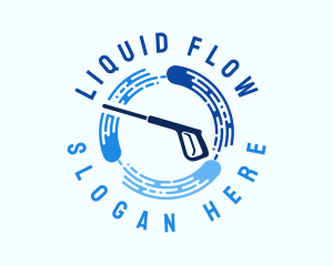 Blue Water Washer logo design