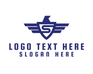 Gaming - Eagle Shield Letter S logo design