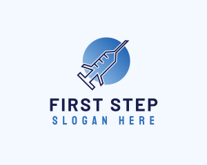 Healthcare Vaccine Syringe logo design