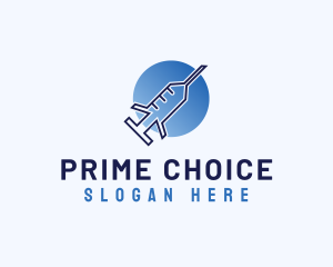 Healthcare Vaccine Syringe logo design