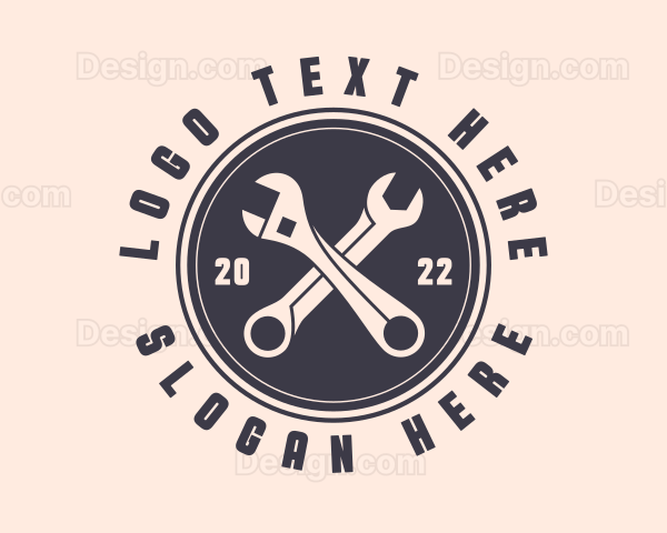 Wrench Tool Hardware Logo