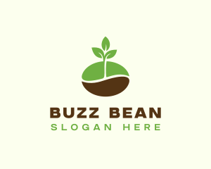 Cafe Plant Coffee Bean  logo design