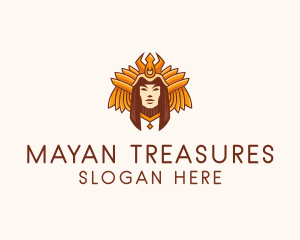 Mayan Queen Goddess logo design