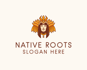 Mayan Queen Goddess logo design