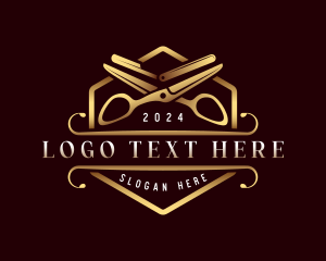 Barbershop Grooming Razor logo