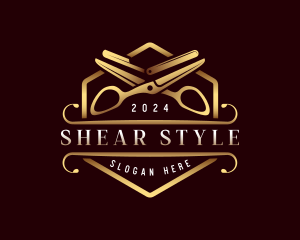 Barbershop Grooming Razor logo design