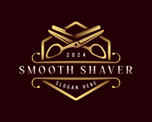 Barbershop Grooming Razor logo