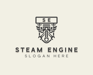 Mechanic Piston Engine logo design