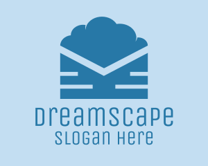 Blue Cloud Mail logo design