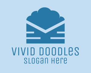 Blue Cloud Mail logo design