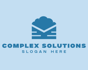 Blue Cloud Mail logo design