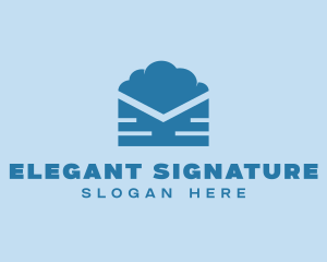 Blue Cloud Mail logo design