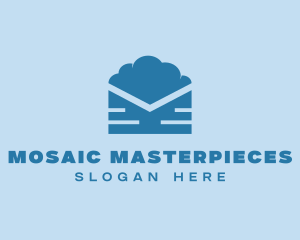 Blue Cloud Mail logo design