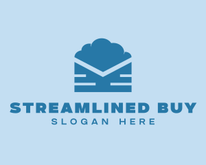 Blue Cloud Mail logo design