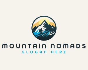 Alps Mountain Hiking logo design