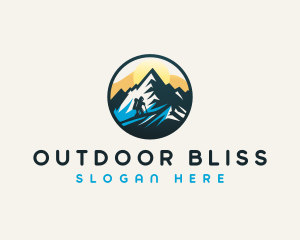 Alps Mountain Hiking logo design