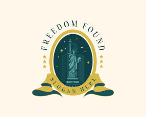 American Landmark Statue logo design