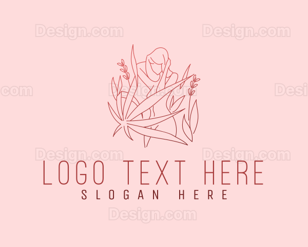 Red Sexy Woman Beauty Logo