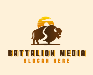 Sunset Buffalo Explorer logo design