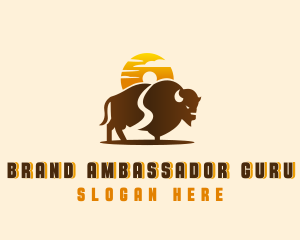 Sunset Buffalo Explorer logo design